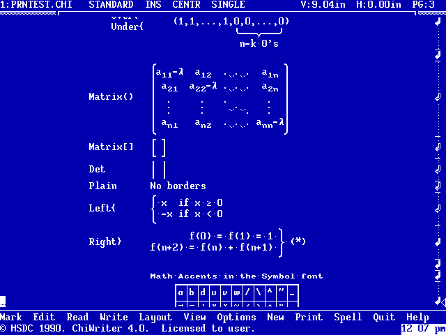 ChiWriter 4 - Formatting
